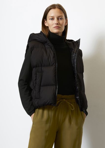Jackets Buffer Down Waistcoat Regular In A Cropped Length Black Women Made-To-Order