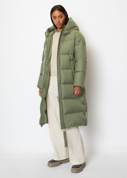 Olive Crop Elegant Women Jackets Puffer Down Coat Regular From Recycled Materials