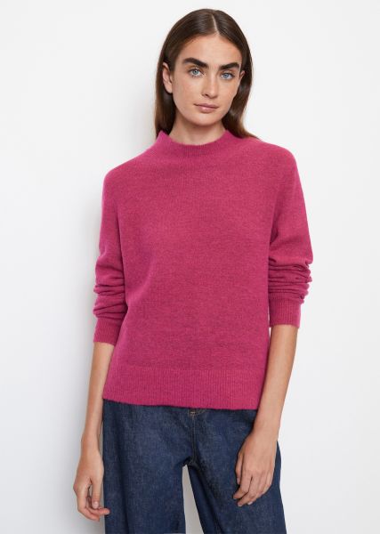 Knitted Pullover Fresh Fuschia Sustainable Knitted Jumper Regular Made From Soft Virgin Wool Mix Women