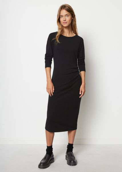 Women Black High-Quality Jersey Dress Slim From Interlock Quality Dresses