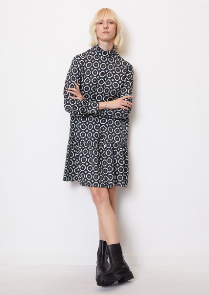 Dresses User-Friendly Women Multi Short Print Shirt Blouse Dress Made From Viscose Twill