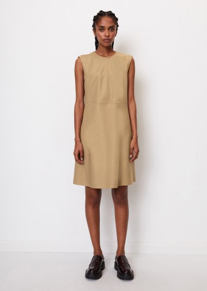 Ergonomic Dresses Short Shift Dress In An A-Line Design In A Blend Of Organic Cotton And Stretch Viscose Stone Hearth Women