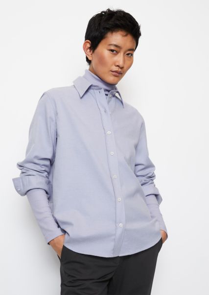 Manifest Blouses Soft Flannel Blouse Relaxed From Organic Cotton Women Pale Purple