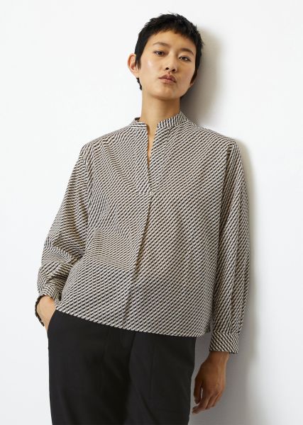 Multi Blouses Women Long Sleeve Blouse With An All-Over Print, Regular Fit In Voile Fabric With A Silky Touch Ignite
