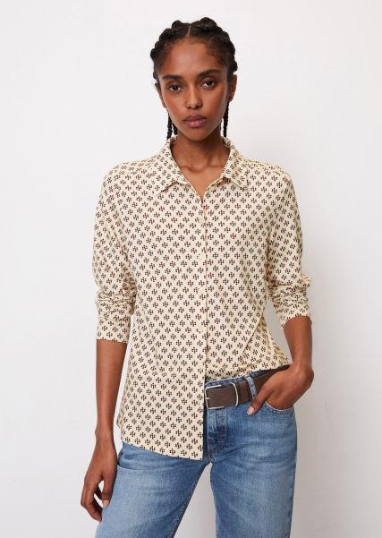 Blouses Women Jersey Blouse With An All-Over Print In A Regular Fit From Lenzing™ Ecovero™ Must-Go Prices Multi