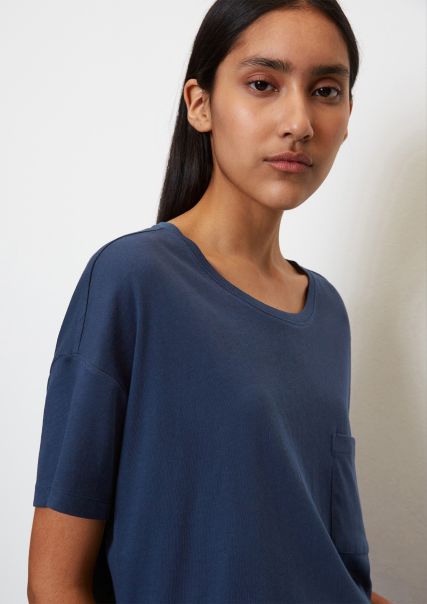 Admiral Tailored T-Shirts Women T-Shirt In A Loose Fit Made Of Soft Single Jersey