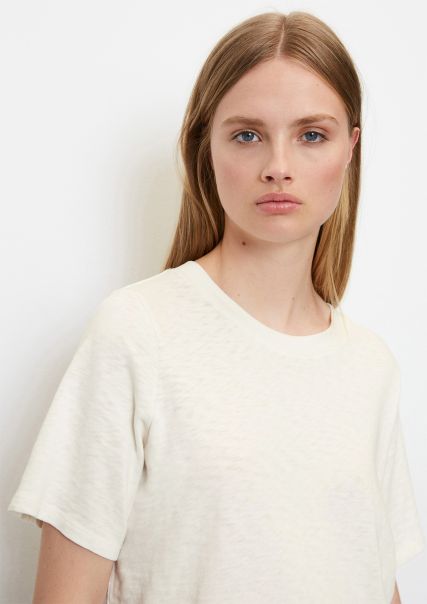 Luxury Slub Jersey T-Shirt Made From Soft Organic Cotton Women Scandinavian White T-Shirts