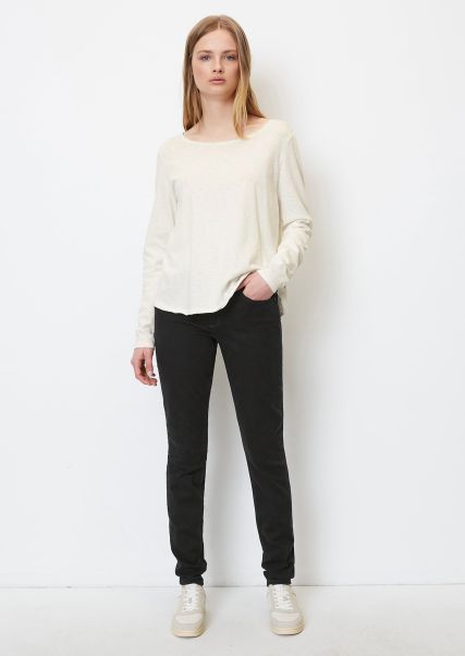 Long-Sleeve Top From Organic Cotton Scandinavian White T-Shirts Functional Women