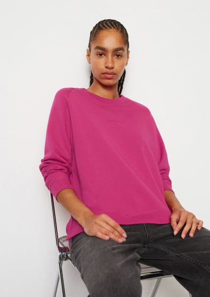 Fandango Pink Women Pure Sweaters Sweatshirt Relaxed From Organic Cotton