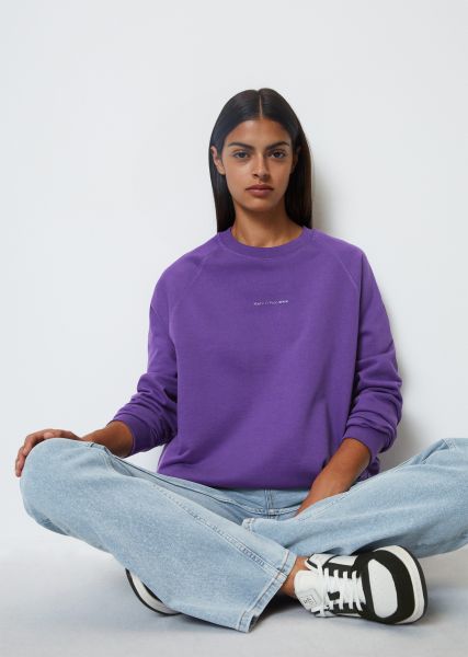 Women Fire Sale Sweaters Active Purple Logo Sweatshirt In A Relaxed Fit With A Soft, Brushed Inner Surface