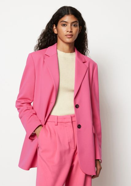 Blazer Rose Pink Jersey Blazer Straight From Interlock Quality Women Price Meltdown