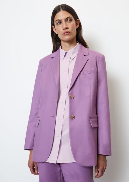 Wild Lilac Custom Women Oversized Blazer With A Back Vent In A Stretchy Blend Of Organic Cotton And Viscose Blazer