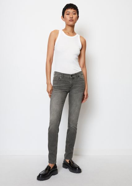Jeans Comfort Mid Grey Wash Alby Slim Fit Jeans Made From Organic Cotton Lyocell Stretch Dynamic Women