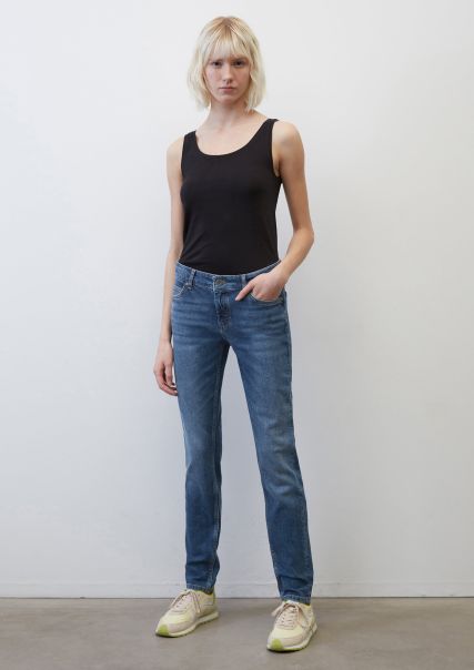 Women Sustainable Dark Blue Salt And Jeans Online Alby Slim Fit Jeans Made Of Blended Organic Stretch Cotton