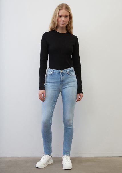 Kaj Skinny Regular Length Jeans Made Of A Stretchy Cotton Blend Multi/Tinted Light Blue Women Limited Time Offer Jeans
