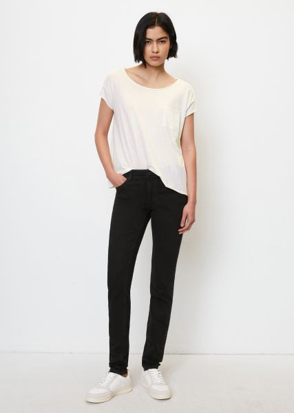 Women Multi/Worn Out Black Organic Jeans Model Alva Slim In Cotton Mix Jeans
