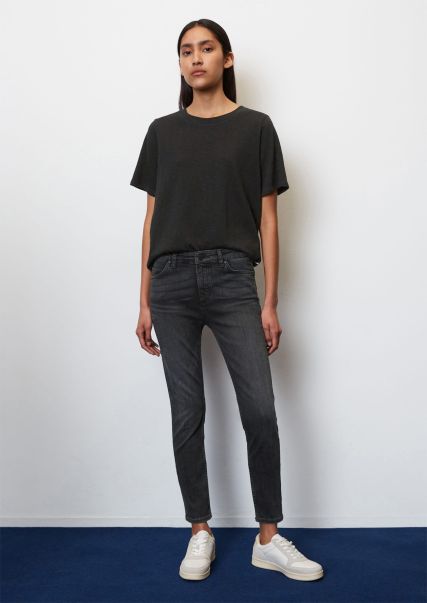 Jeans Contemporary Multi/Mid Grey Kaj Skinny Cropped Jeans Made Of Blended Organic Cotton Women