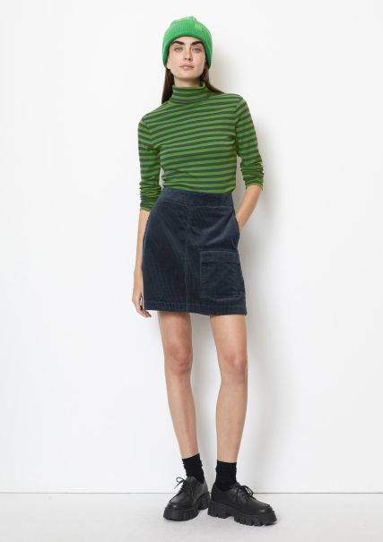Women Corduroy Mini Skirt From Organic Cotton Secure Skirts Orion Blue