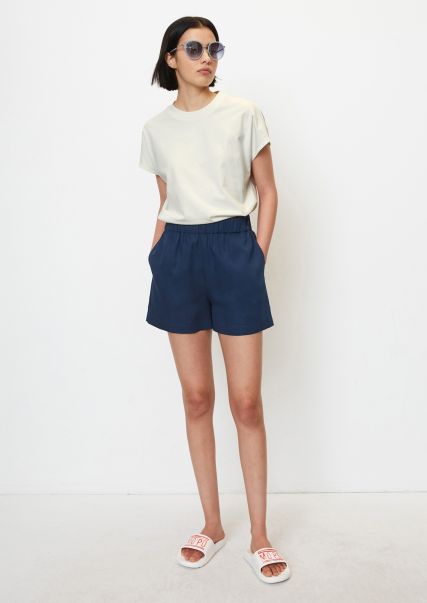 Admiral Shorts Women Enrich Shorts With An Elasticated Waistband Made Of Flowing Lyocell Twill