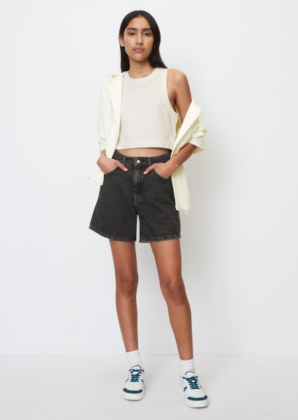 Filda Denim Shorts Made From Pure Organic Cotton Multi/Vintage Black Cheap Women Shorts