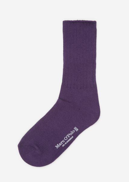 Ribbed Socks Cotton Mix Classic Lilac Socks Women