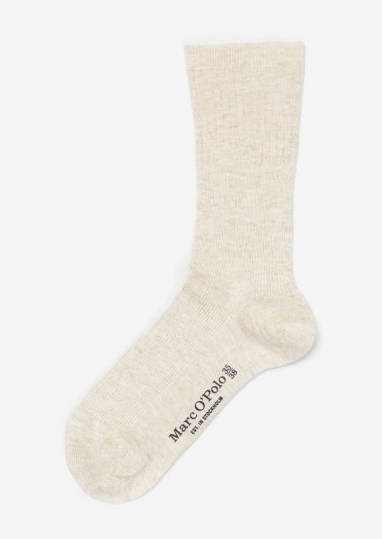 Socks Beige Melange Functional Women Socks With Glitter Effect Pack Of Two