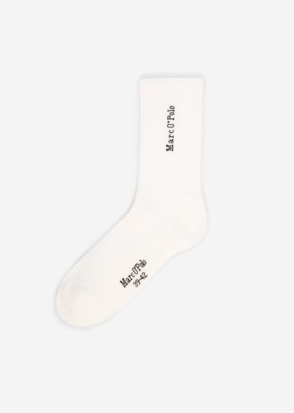Versatile White Sporty Ribbed Socks Pack Of Two Women Socks