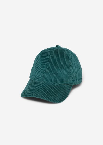 Wide Cord Cap From Organic Cotton Women Reliable Corduroy Twilight Teal