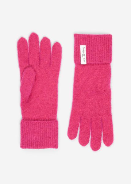 Wool Finger Gloves With Soft Alpaca Wool Vibrant Pink Women Trusted