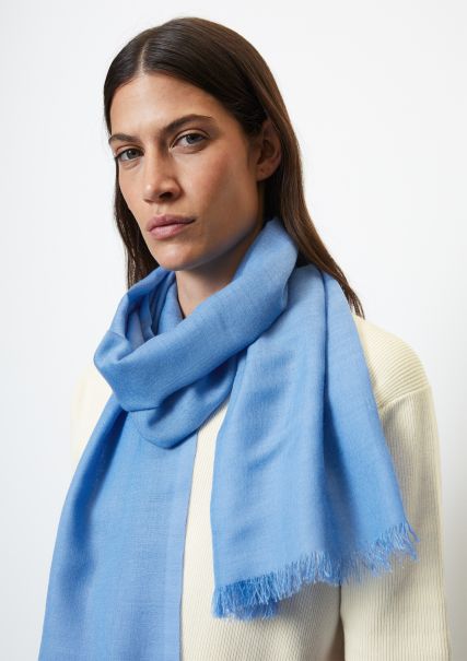 Women Online Scarf In A Tencel™ Modal/Wool Blend Nordic Sky Wool