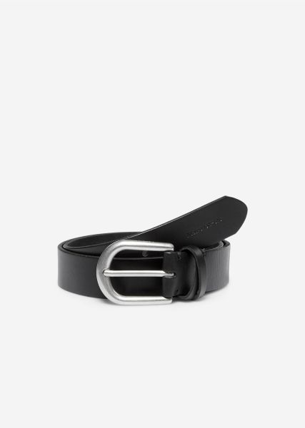 Black Women Accessories Pure Belt Made Of Robust Cowhide