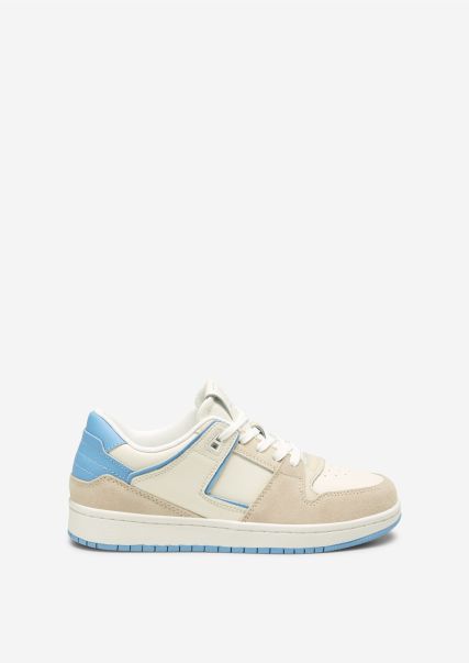 Offwhite/Light Blue Elevate Sneaker With Exciting Colour Accents Sneakers Women