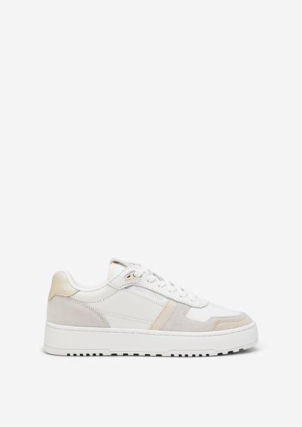 Budget Court Trainers With Detachable Shoulder Strap Sneakers Women Offwhite