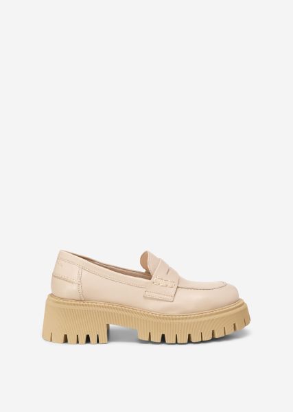 Women Bulky Penny Loafers Made Of Soft Sheepskin Resilient Loafers Wheatfield
