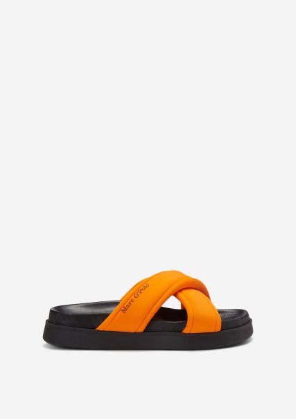 Sandals Women Orange Mule Made From Recycled Jersey Mix Promo