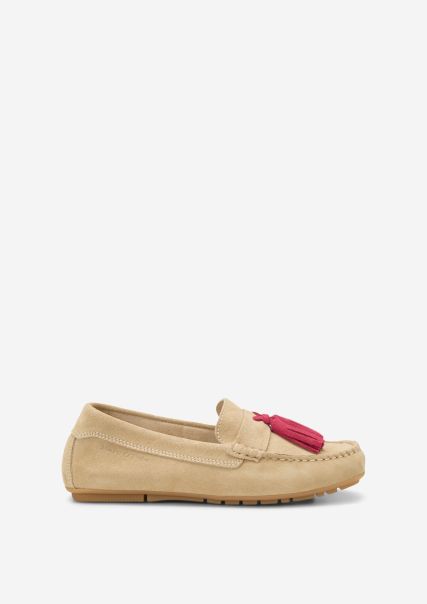 Refined Sand Moccasins Women Moccasins With Casual Tassels