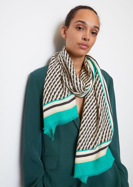 Fashionable Women Scarfs Multi Patterned Scarf From Lenzing™ Ecovero™