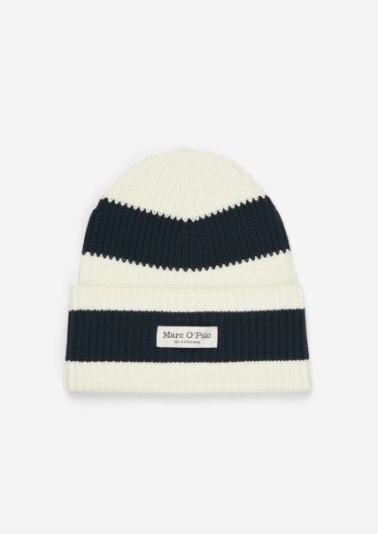 Timeless Caps Multi/Deep Blue Sea Knitted Cap From Organic Cotton Women