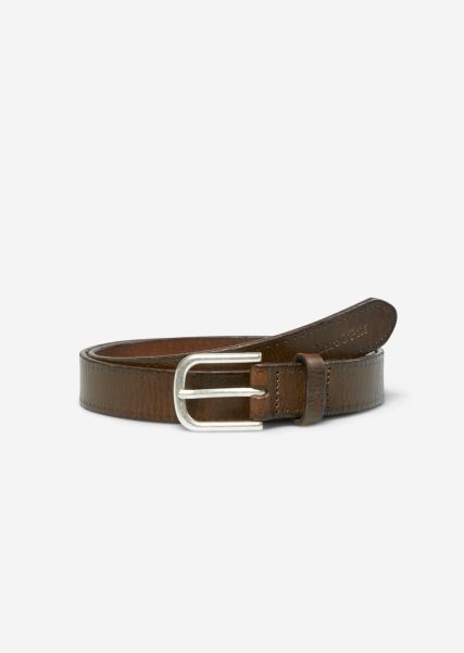 Dark Brown Affordable Belt Made From Fine Cowhide Belts Women