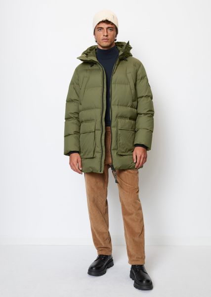 Mega Sale Asher Green Jackets Men Hooded Down Jacket Regular With A Water-Resistant Outer Surface