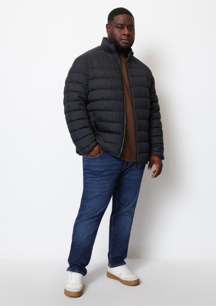 Contemporary Jackets Dark Navy Lightweight Quilted Jacket Made Of Water Repellent Recycled Quality Men