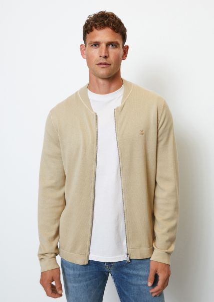 Men Cardigans Cardigan Relaxed Made Of A Blend Of Organic Cotton And Cashmere Jonesboro Cream Clean