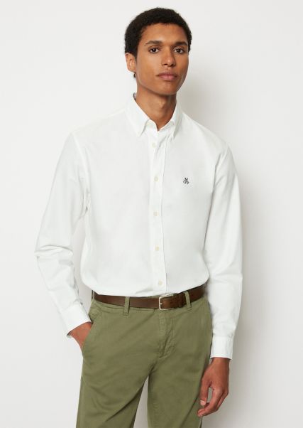 Special Price Men Shirts Oxford Shirt Regular Made From Organic Cotton White