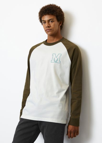 T-Shirts Egg White Heavy Jersey Long Sleeve Top Made From Soft Organic Cotton Men Dynamic