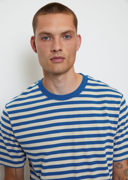 Men Striped T-Shirt In A Regular Fit In Heavy Jersey Fabric Manifest T-Shirts Multi/737+850