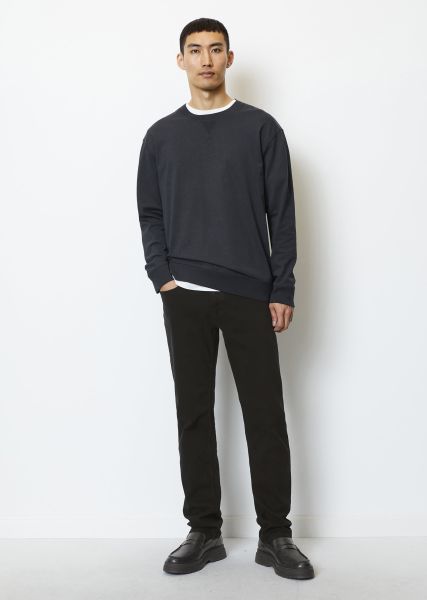 Long Sleeve Top In A Relaxed Fit In Extra-Heavy Jersey Fabric Men Comfortable T-Shirts Dark Navy