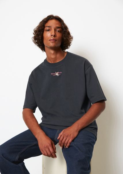 Dark Navy Men Craft Mo'p X Chevignon T-Shirt Relaxed Made From Pure Organic Cotton T-Shirts
