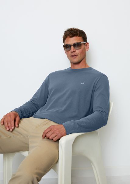 Men Storm T-Shirts Sustainable Basic Longsleeve Shaped Made From Pure Organic Cotton