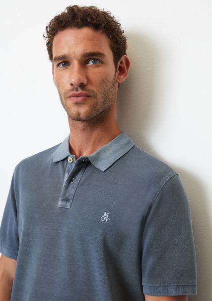Short Sleeve Piqué Polo Shirt In A Regular Fit Made From Organic Cotton Polos Storm Fire Sale Men