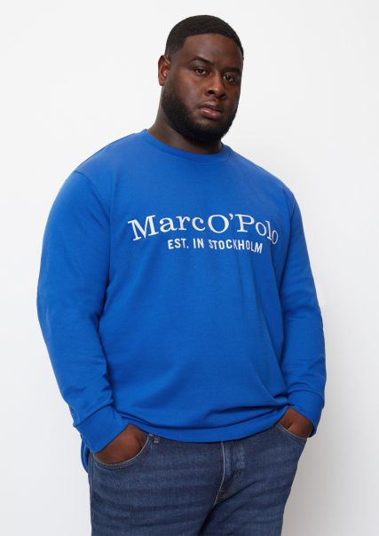 Men Fast Sweaters Sweatshirt Regular Made From Pure Organic Cotton Cool Cobalt